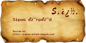 Sipos Árpád névjegykártya