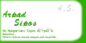 arpad sipos business card